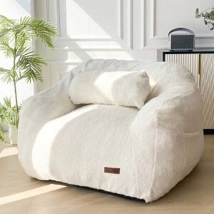 ⏰Today Only €29.9⏰MAXYOYO Giant Bean Bag Chair With Pillow,Fuzzy Fabric Fluffy And Comfy Bean Bag Sofa Large Bean Bag Chair Adult Size With Filler For Reading, Gaming