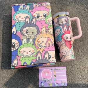 Labubu Limited Edition In-Car Insulated Cup 40 OZ with Colorful Premium Gift Box