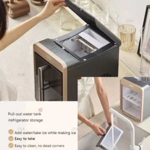 ⏰Today Only €19.9⏰Ice Cube Maker Small Office Fully Automatic Ice Maker Home MINI Portable 15KG Mini Ice Maker Pencipta kub ais