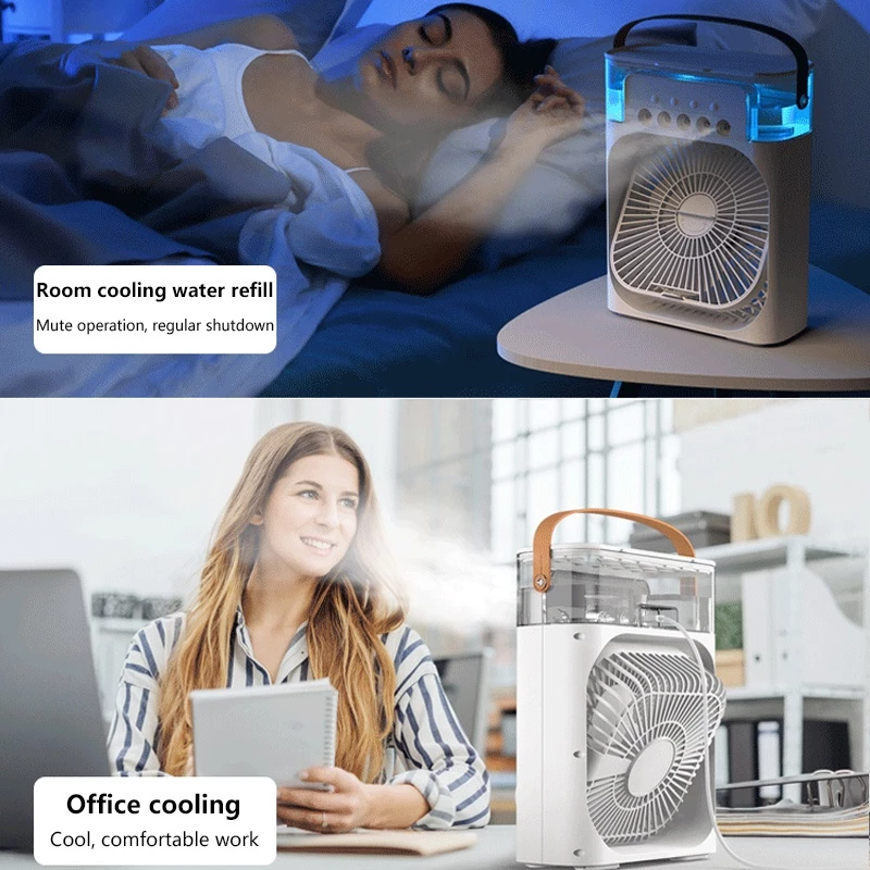 ⏰Today Only €5.9⏰Portable USB Mini Aircond, Air Cooler, Mist Fan, Kipas Penyejuk Mini Meja - Image 9