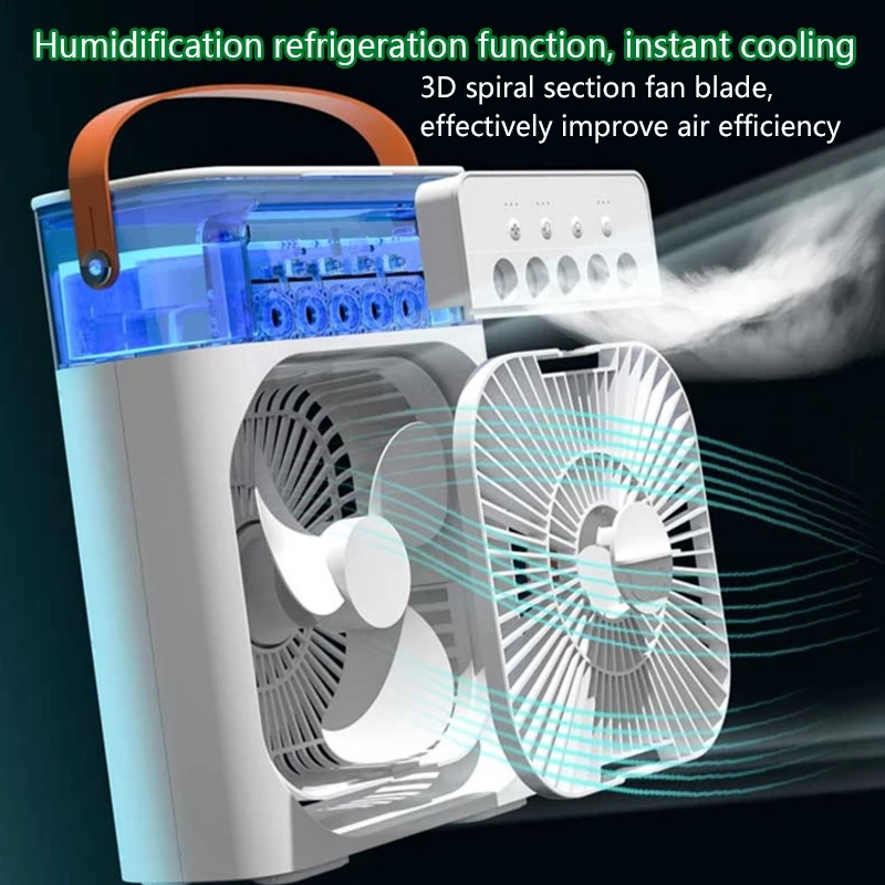 ⏰Today Only €5.9⏰Portable USB Mini Aircond, Air Cooler, Mist Fan, Kipas Penyejuk Mini Meja - Image 4