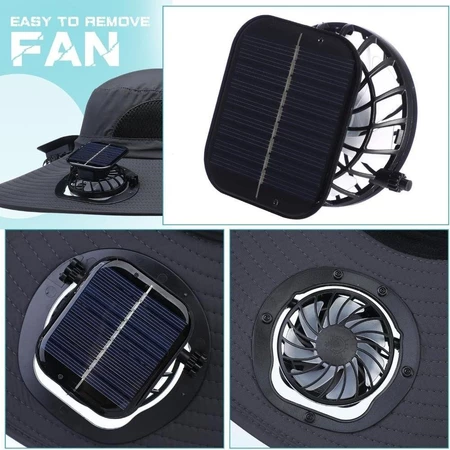 ⏰Today Only €5.9⏰SHANRONG Sun Hat with Solar Fan, USB Recharging 2 Solar Fan Wide Brim Sun Hat, Convenient Solar Powered Breathable Adjustable Sun