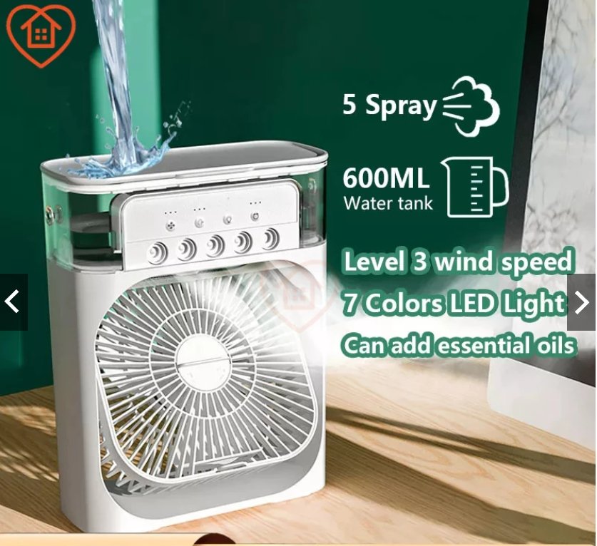 ⏰Today Only €5.9⏰Portable USB Mini Aircond, Air Cooler, Mist Fan, Kipas Penyejuk Mini Meja